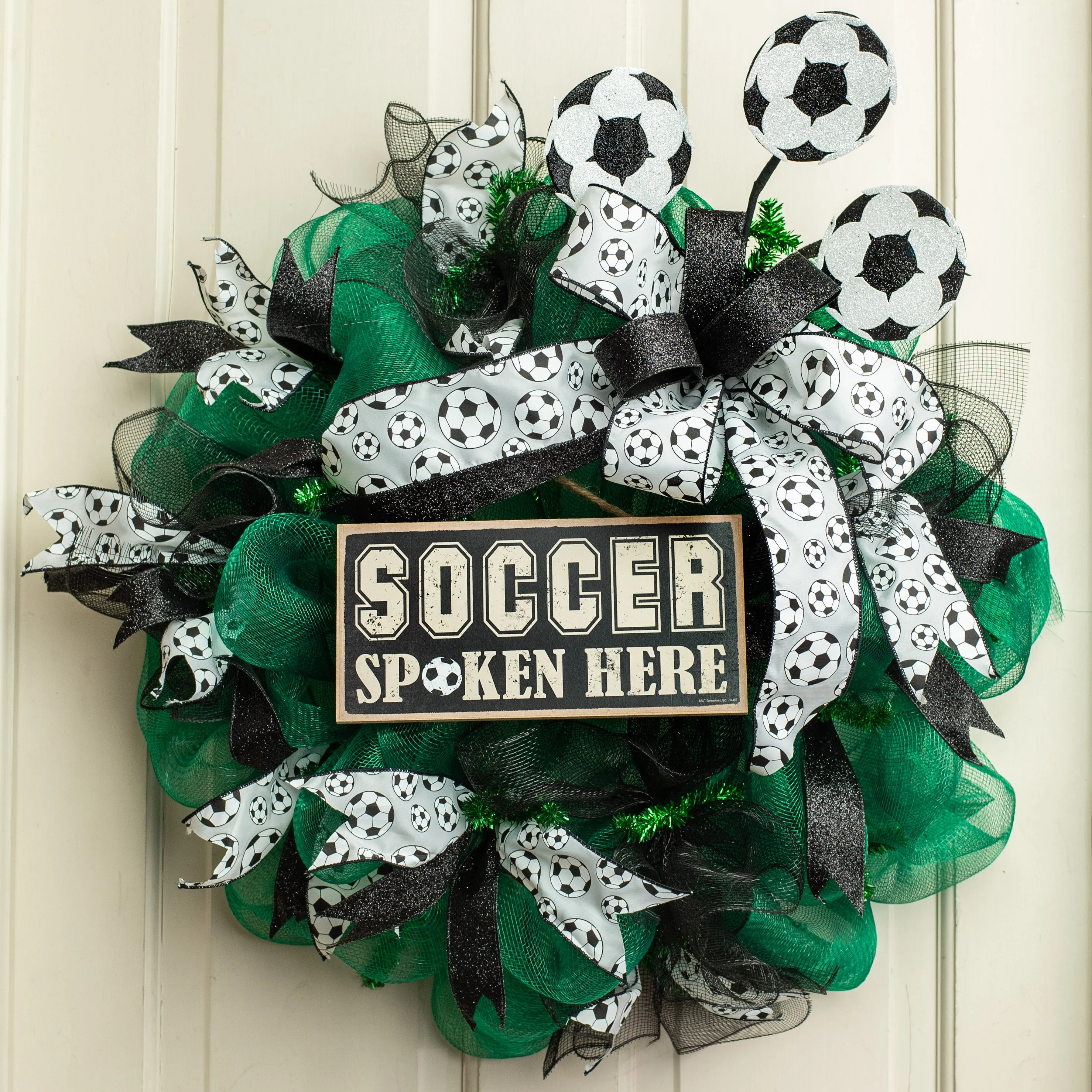 10" Wooden Sign: Soccer Spoken Here