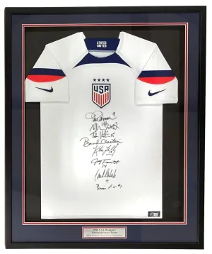 1999 USA Soccer Women's Team Signed Framed Nike Soccer Jersey BAS ITP