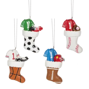 3.5" Resin Sport Stocking Ornaments