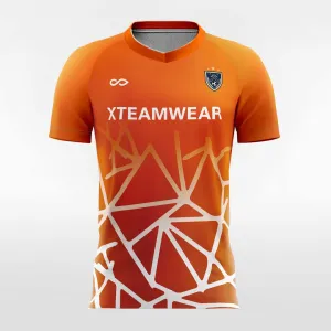 3D Geometry - Women Custom Soccer Jerseys Design Orange