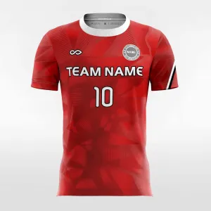 3D Geometry - Women Custom Soccer Jerseys Design Red