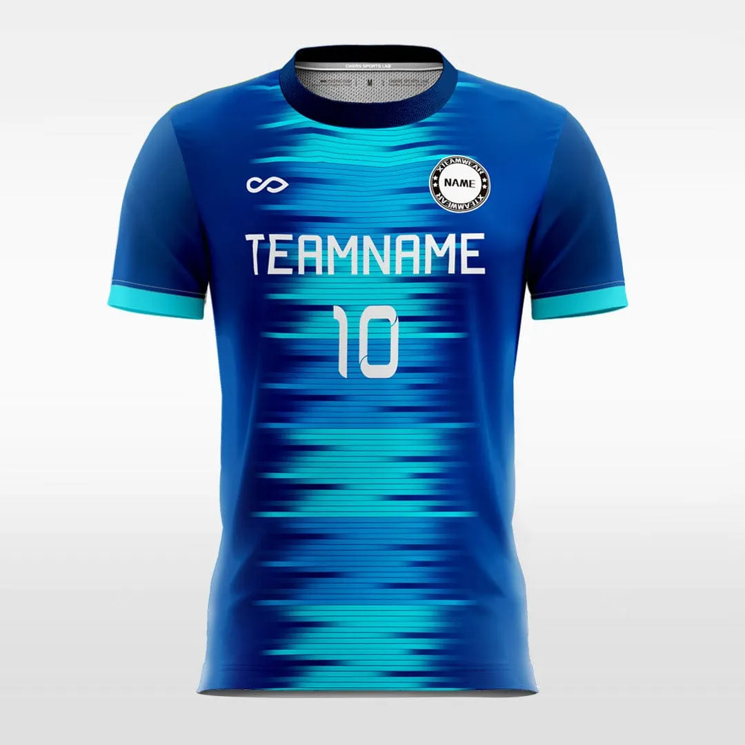 3D Gradient Stripe - Custom Kids Soccer Jerseys Design Blue