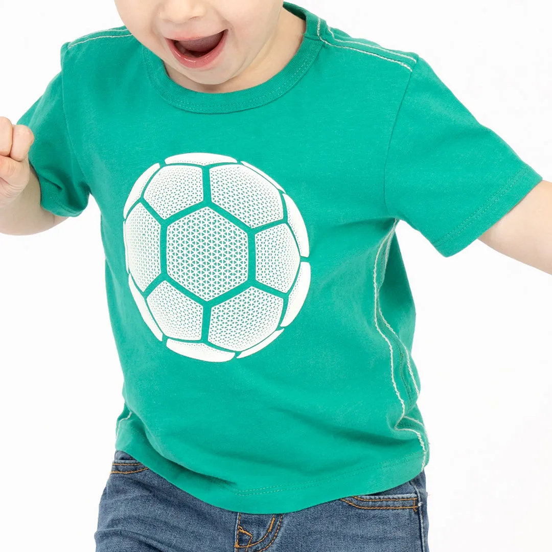 3D Soccer Ball Contrast Tee