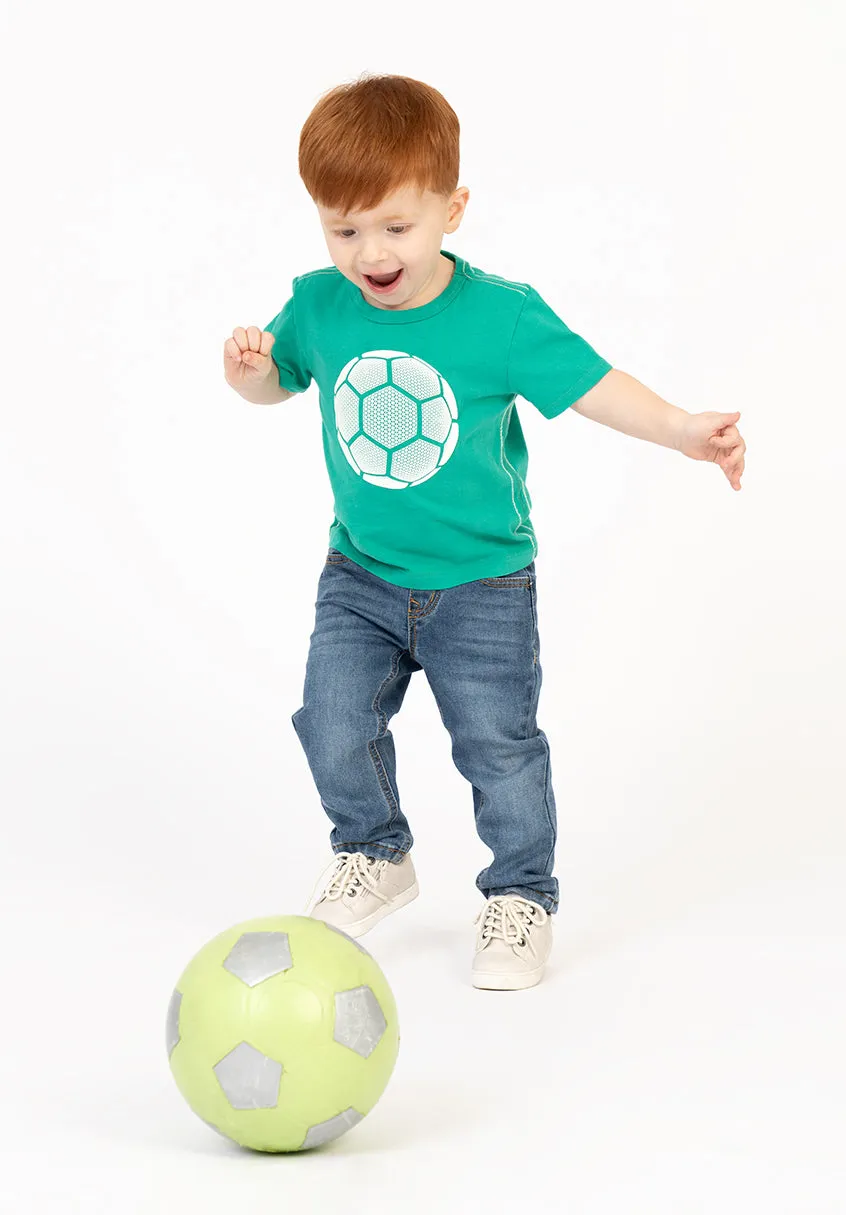 3D Soccer Ball Contrast Tee