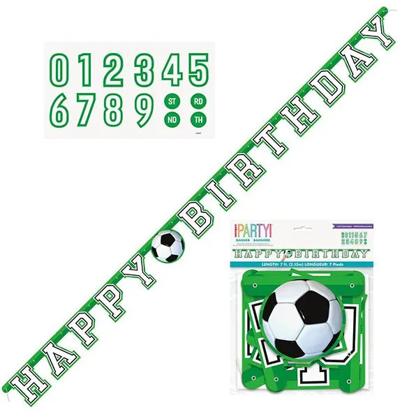 3D Soccer Jointed Banner with Age Stickers 2.13m