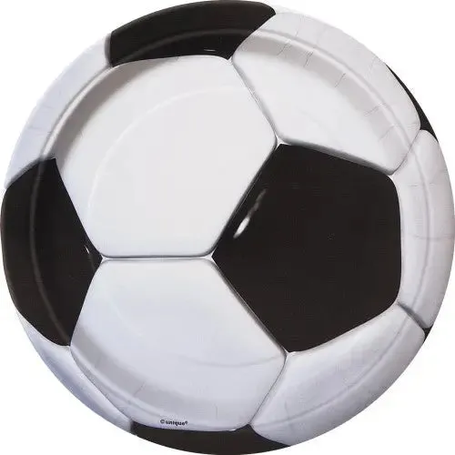 3D Soccer Plates - Lunch 8 Pkt