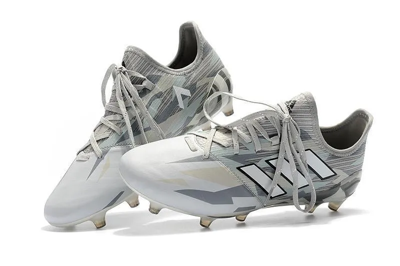 Adidas ACE FG Soccer Shoes Cleats Gray White