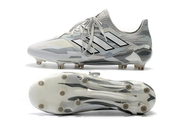 Adidas ACE FG Soccer Shoes Cleats Gray White