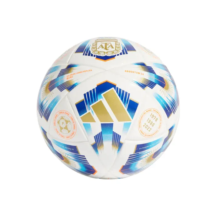 Adidas Argentina National Team Afa24 Mini Soccer Ball Wht/Panton/Lucblu/Gold