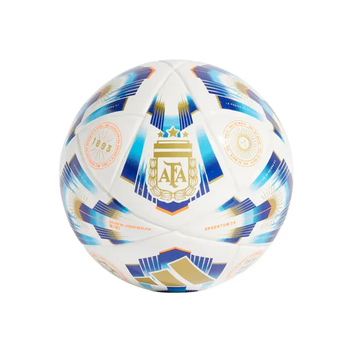 Adidas Argentina National Team Afa24 Mini Soccer Ball Wht/Panton/Lucblu/Gold