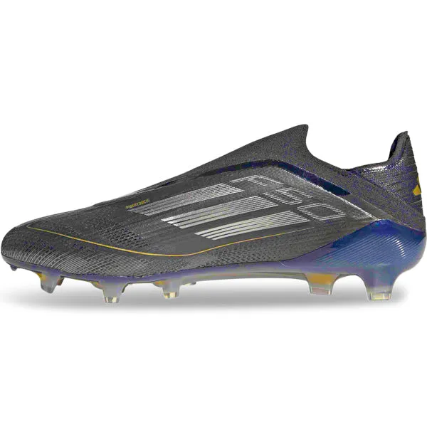 adidas F50 Elite Laceless FG Soccer Cleats (Black/Iron Metallic/Gold Metallic)