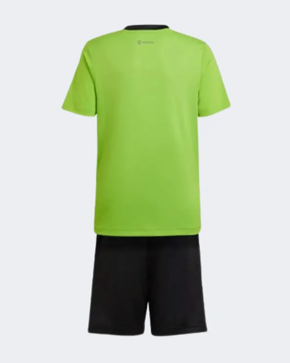 Adidas Football-Inspired X Boys Training Suit Solar Green Hg6785