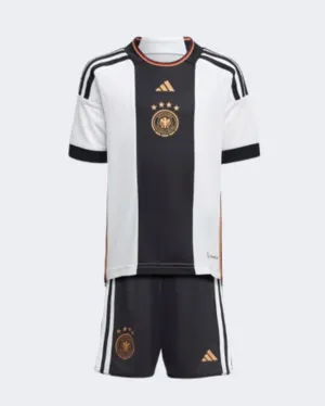 Adidas Germany 22 Home Mini Kit Little-Boys Football Suit White/Black Hf1468