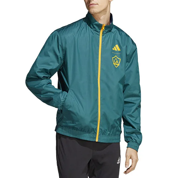 adidas LA Galaxy Reversible Anthem Jacket (Navy/Green/Multi)