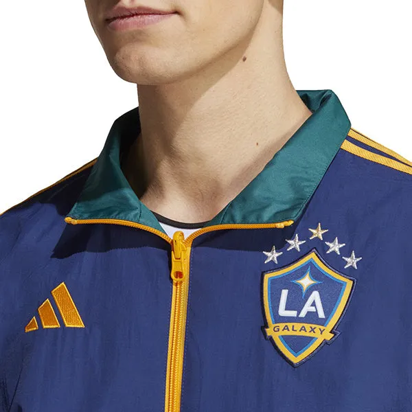 adidas LA Galaxy Reversible Anthem Jacket (Navy/Green/Multi)