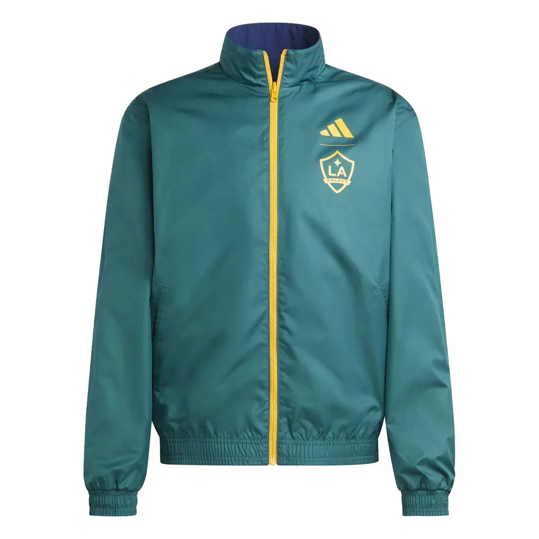 adidas LA Galaxy Reversible Anthem Jacket (Navy/Green/Multi)