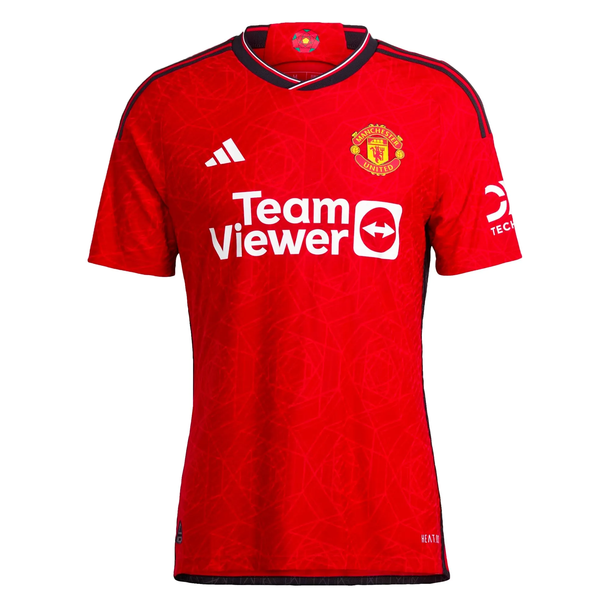 adidas Men's Manchester United 2023/24 Authentic Home Jersey Red