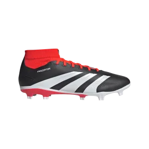 adidas Predator 24 League Sock Firm Ground Adult Soccer Cleats IG7772 Core Black/Cloud White/Solar Red