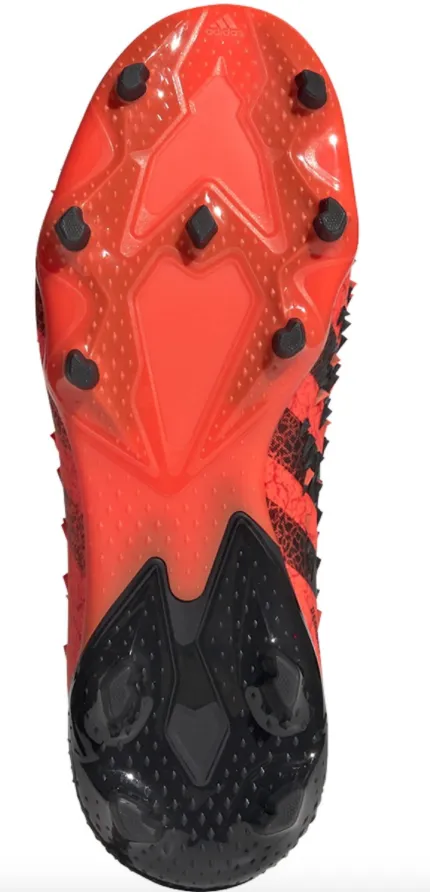 adidas Predator Freak   Junior Firm Ground Soccer Cleat -   Red/Core Black/Solar Red