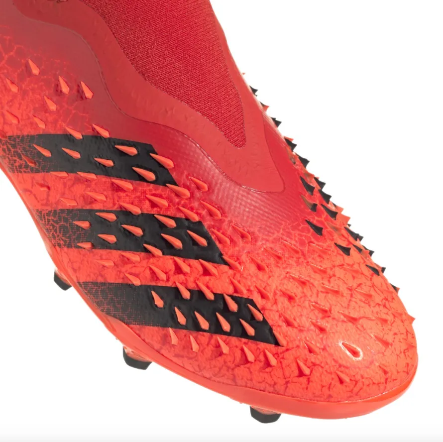 adidas Predator Freak   Junior Firm Ground Soccer Cleat -   Red/Core Black/Solar Red