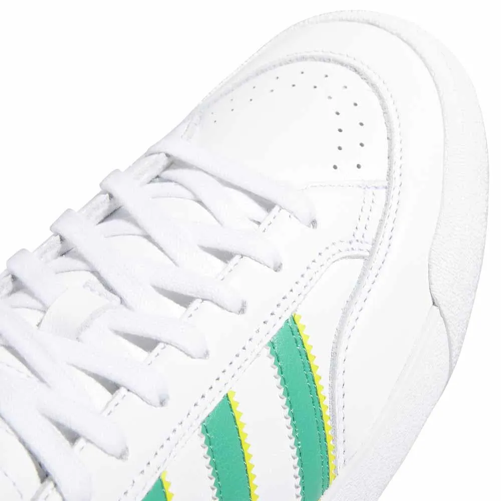 Adidas Skateboarding Nora Feather White Court Green Yellow Skate Shoes