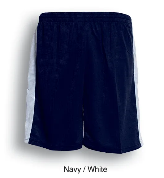 Adults Panel Soccer Shorts - Navy/White