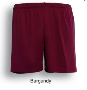 Adults Plain Soccer Shorts - Burgundy