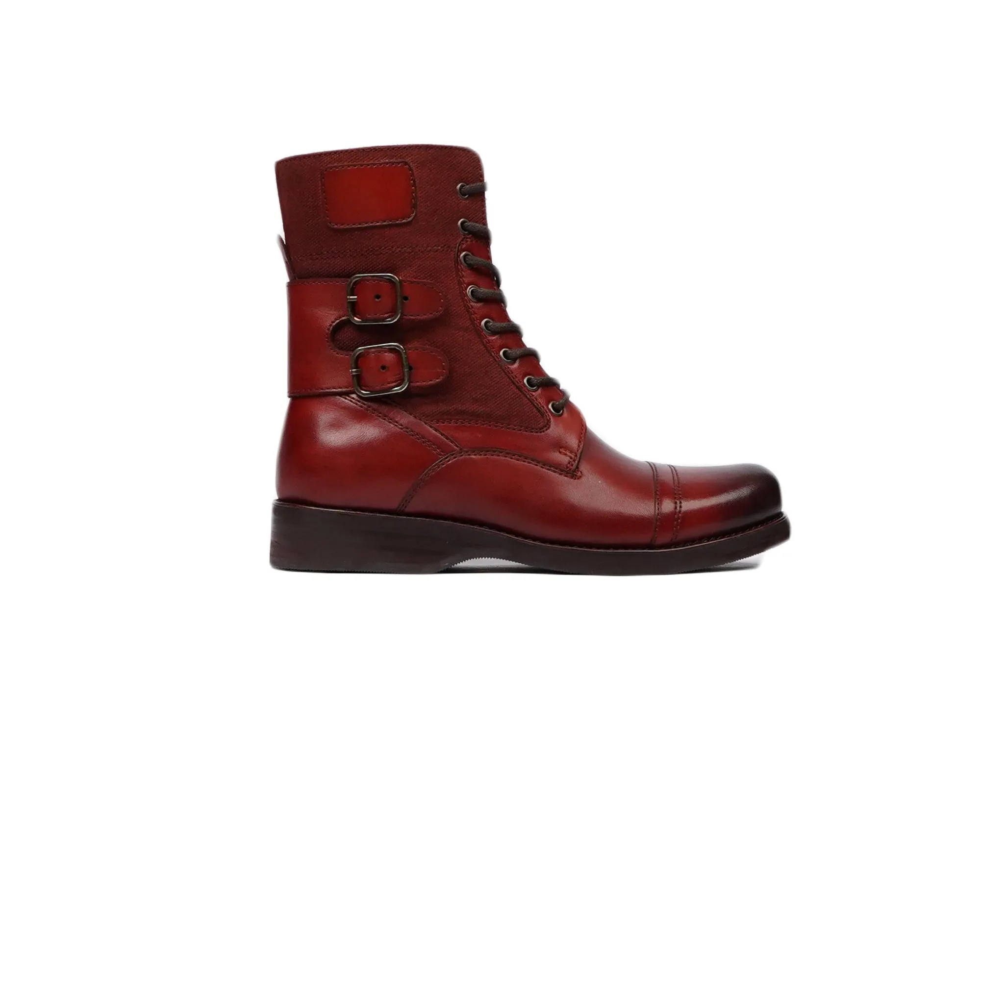 Affonsa - Kid's Oxblood Calf Leather Boot (5-12 Years Old)