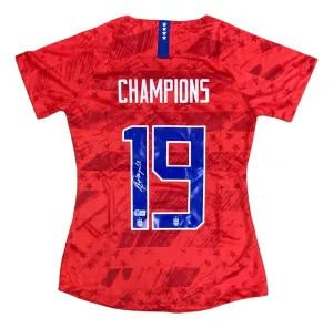 Alex Morgan Signed 2019/20 Nike USA Women's Champions Medium Soccer Jersey BAS