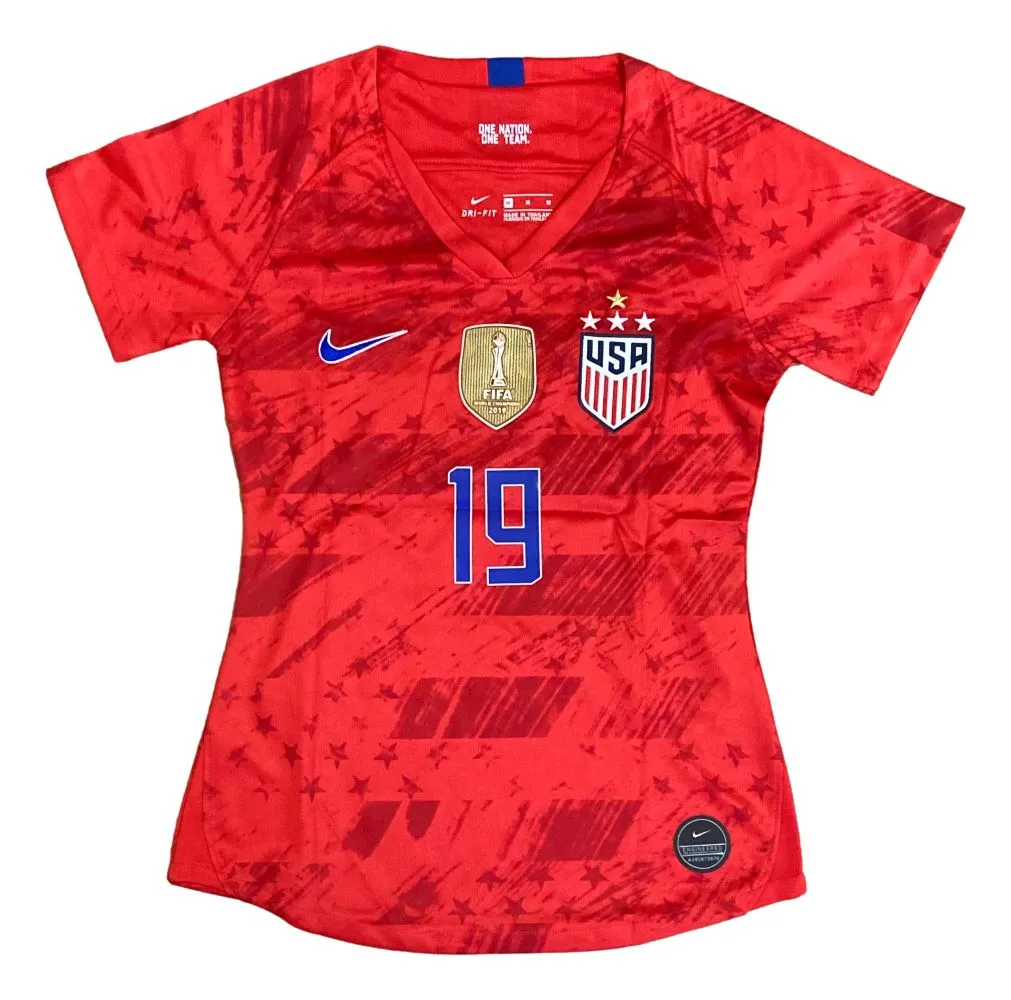 Alex Morgan Signed 2019/20 Nike USA Women's Champions Medium Soccer Jersey BAS