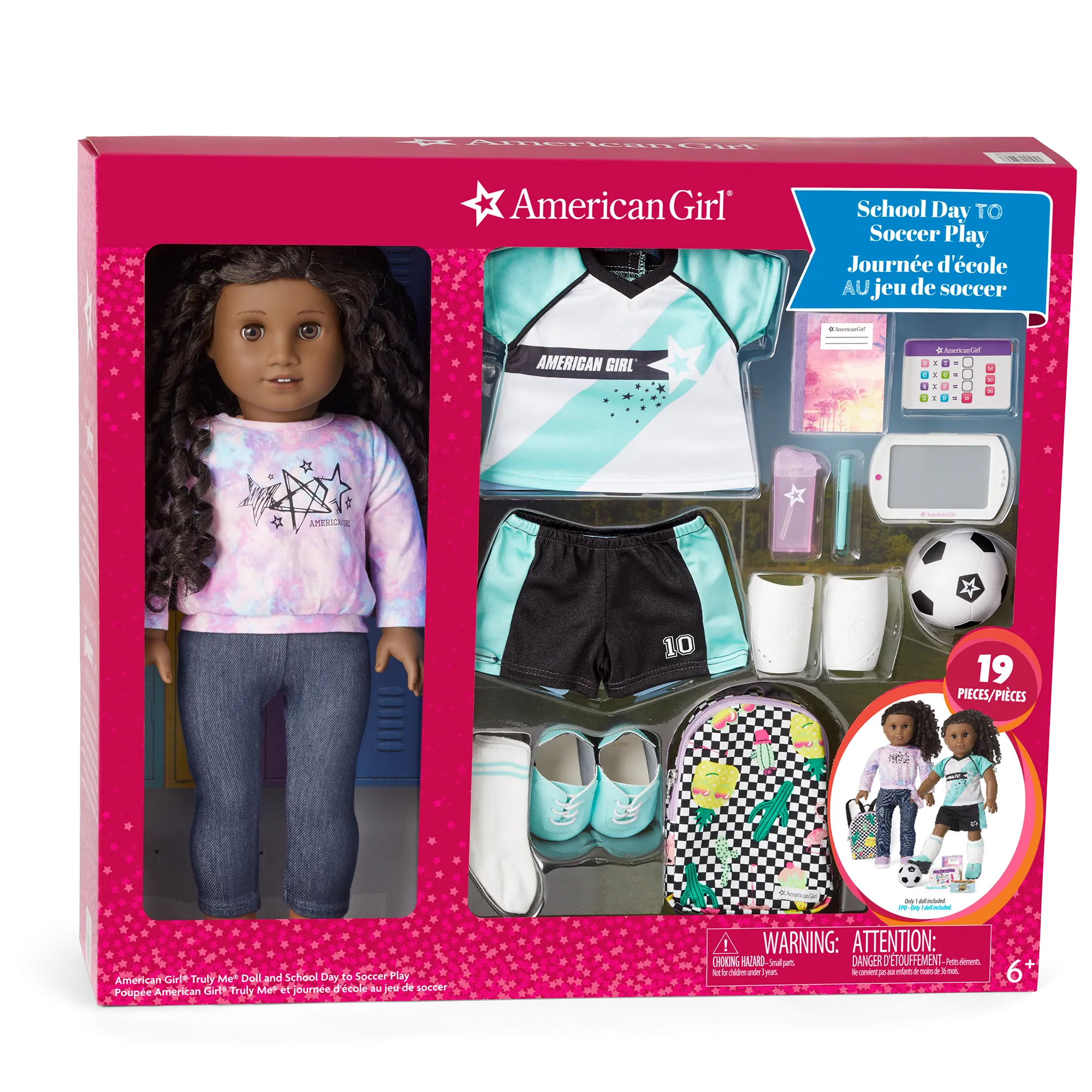 American Girl® Truly Me™ Doll #67 and School Day to Soccer Play Set