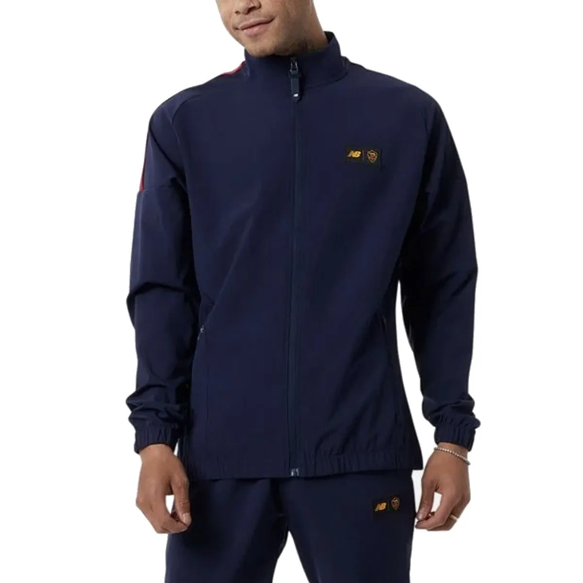 AS Roma navy presentation Soccer tracksuit 2022/23 - New Balance