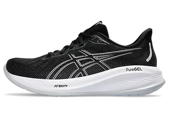 Asics gel cumulus 26 1012b599-002 black & white