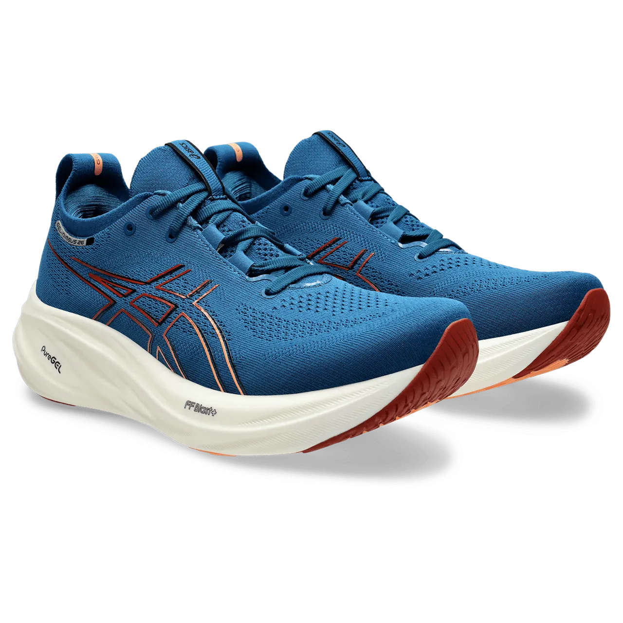 ASICS Men's Gel-Nimbus 26 AW24 - Rich Navy/Faded Orange