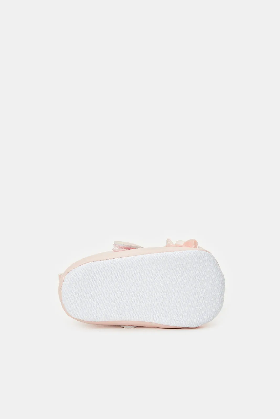 Baby Pink Pearl Pram Shoe