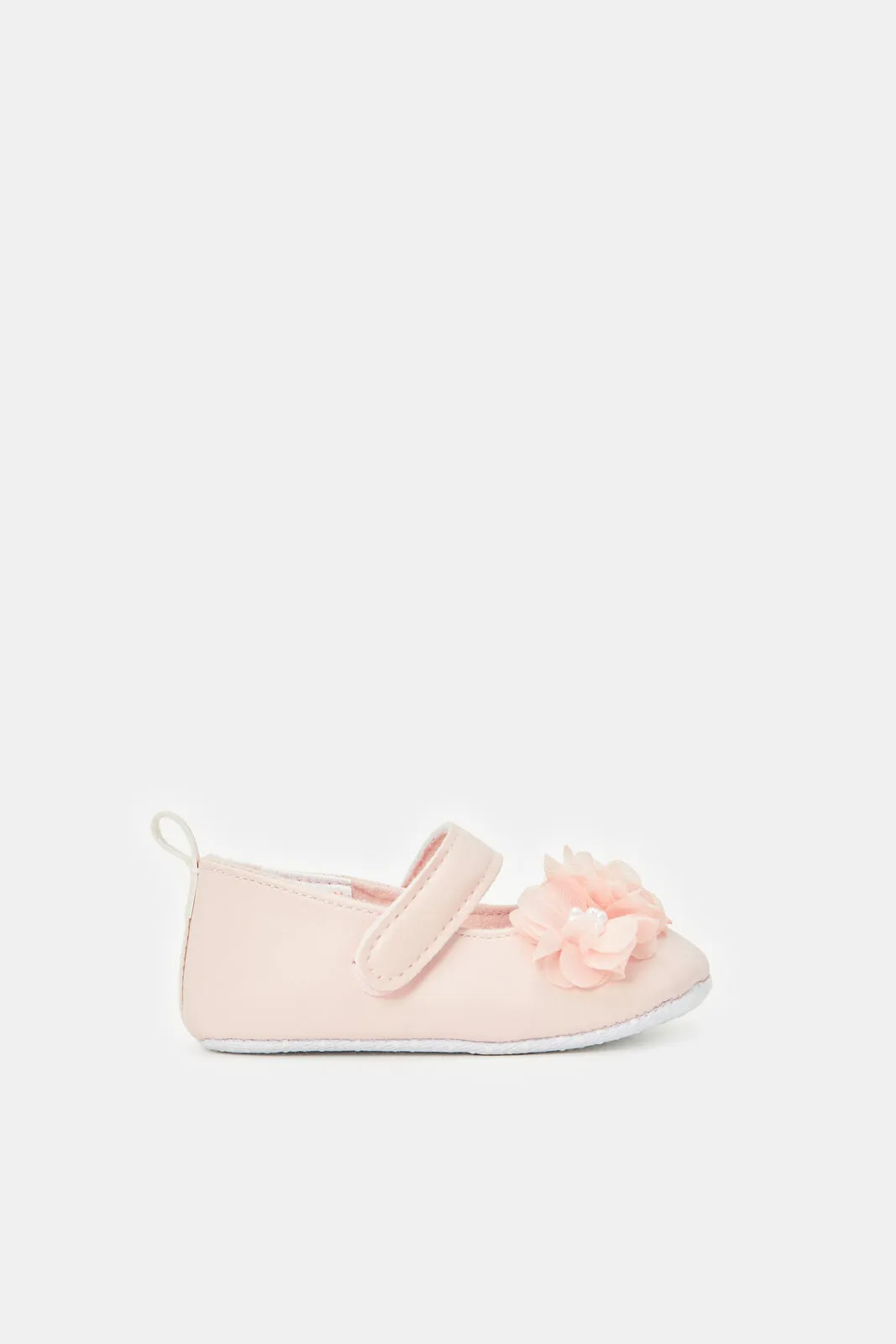 Baby Pink Pearl Pram Shoe