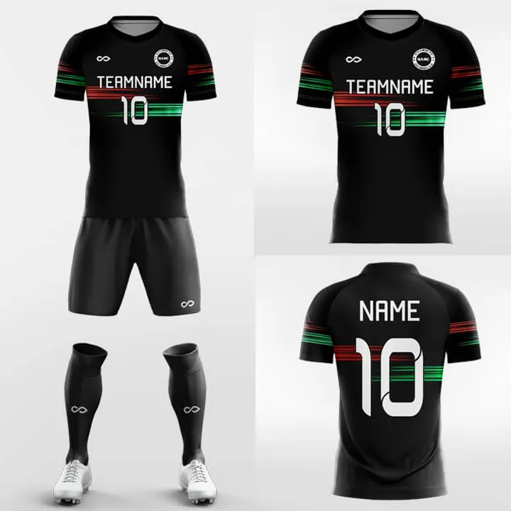 Black Music - Custom Soccer Jerseys Kit Sublimated Design