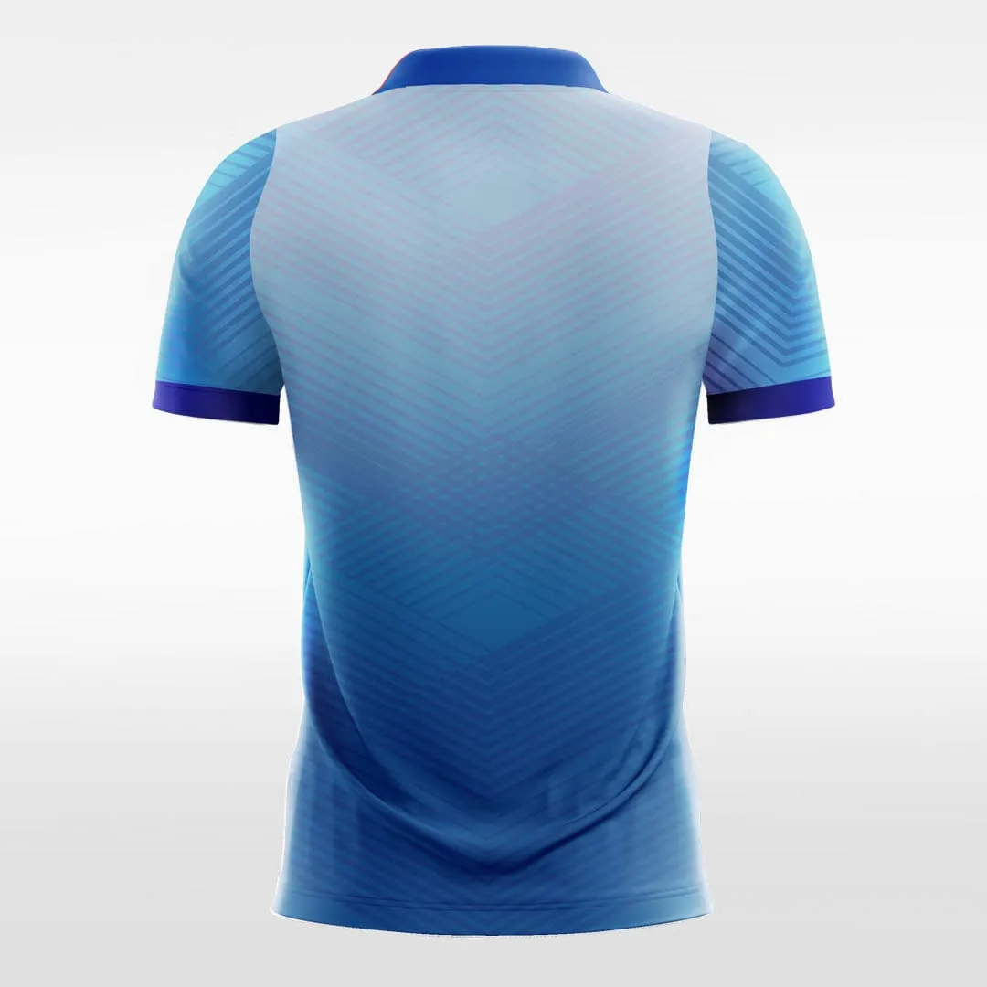 Blue Chevron - Women Custom Soccer Jerseys Design Gradient