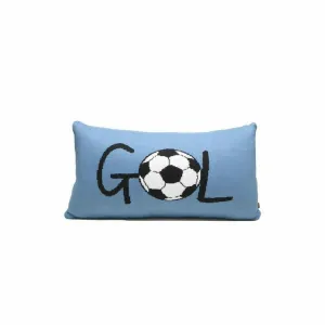 Blue GOL Soccer Pillow