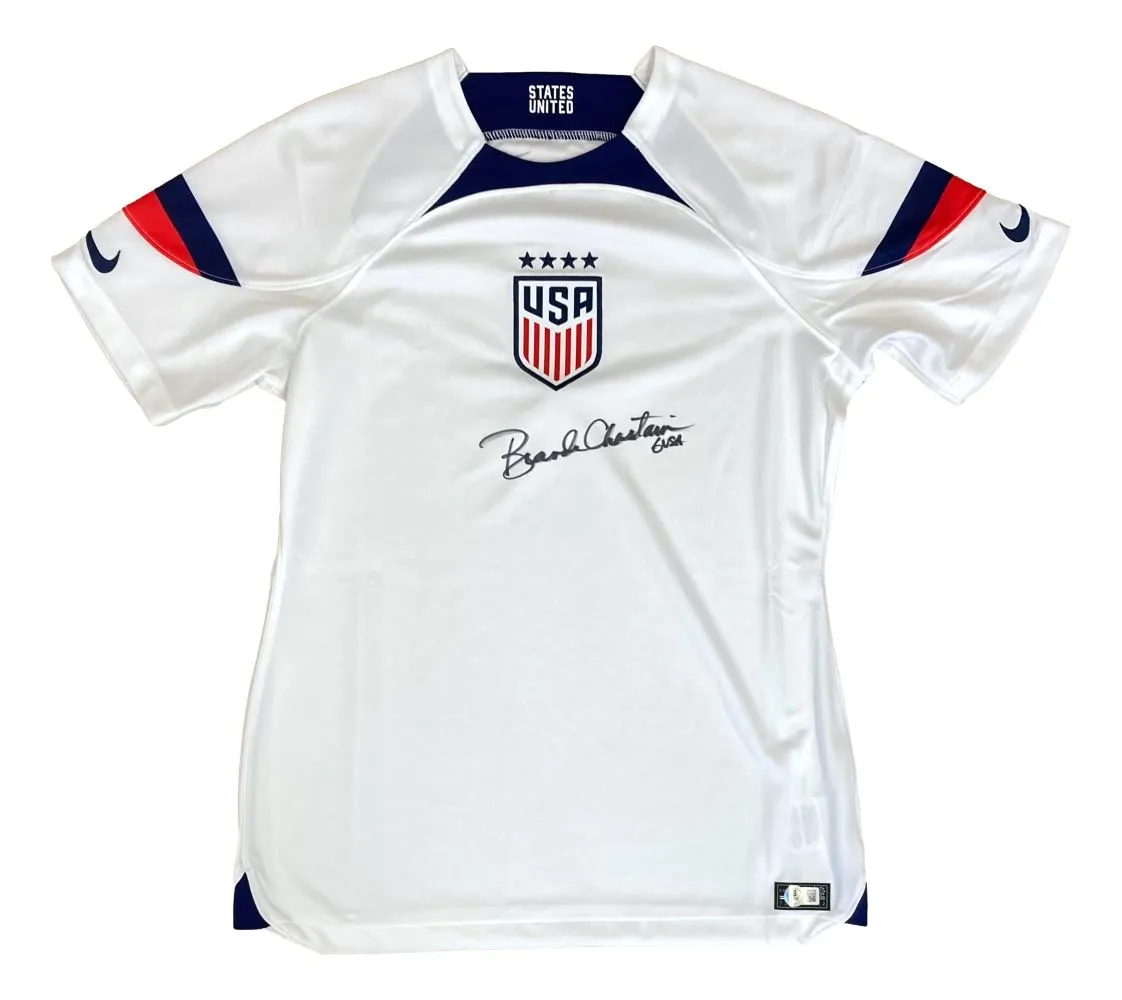 Brandi Chastain Signed USA White Nike Women's Soccer Jersey BAS ITP