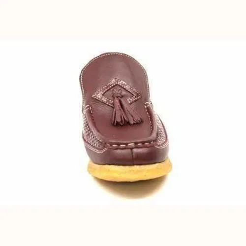 British Walkers Brooklyn Men's Burgundy Snake Skin Leather Crepe Sole Shoes