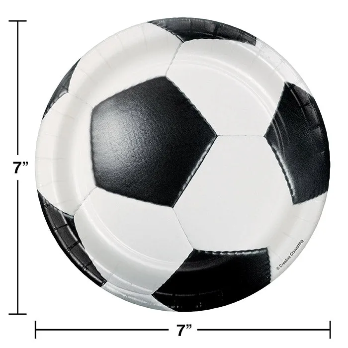 Bulk Soccer Paper Dessert Plates (96 per Case)