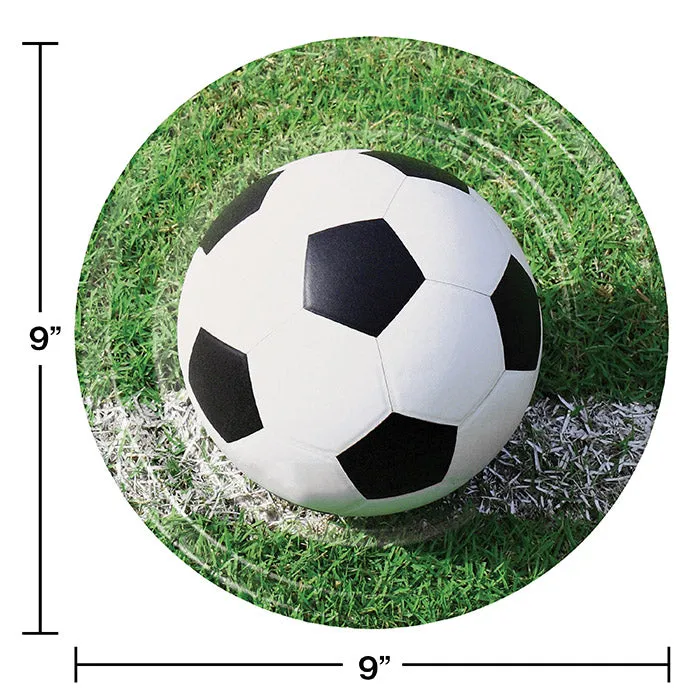 Bulk Soccer Paper Dinner Plates (96 per Case)