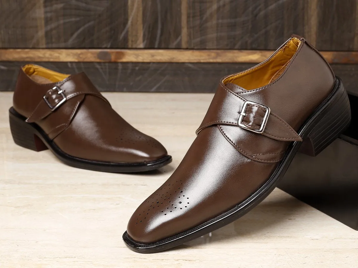 Bxxy's Trendy Single Monk Strap Slip-ons For Men