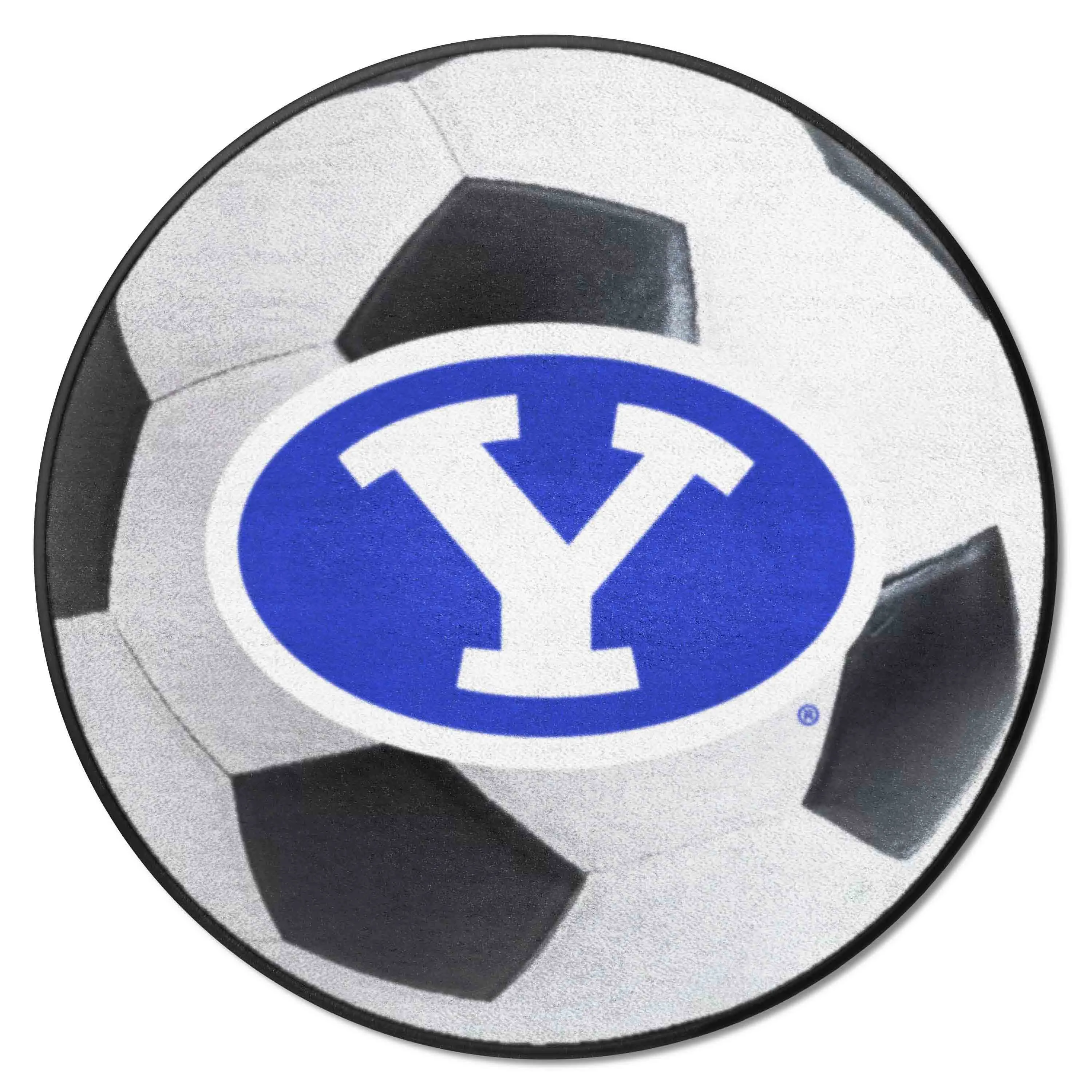 BYU Cougars Soccer Ball Rug - 27in. Diameter