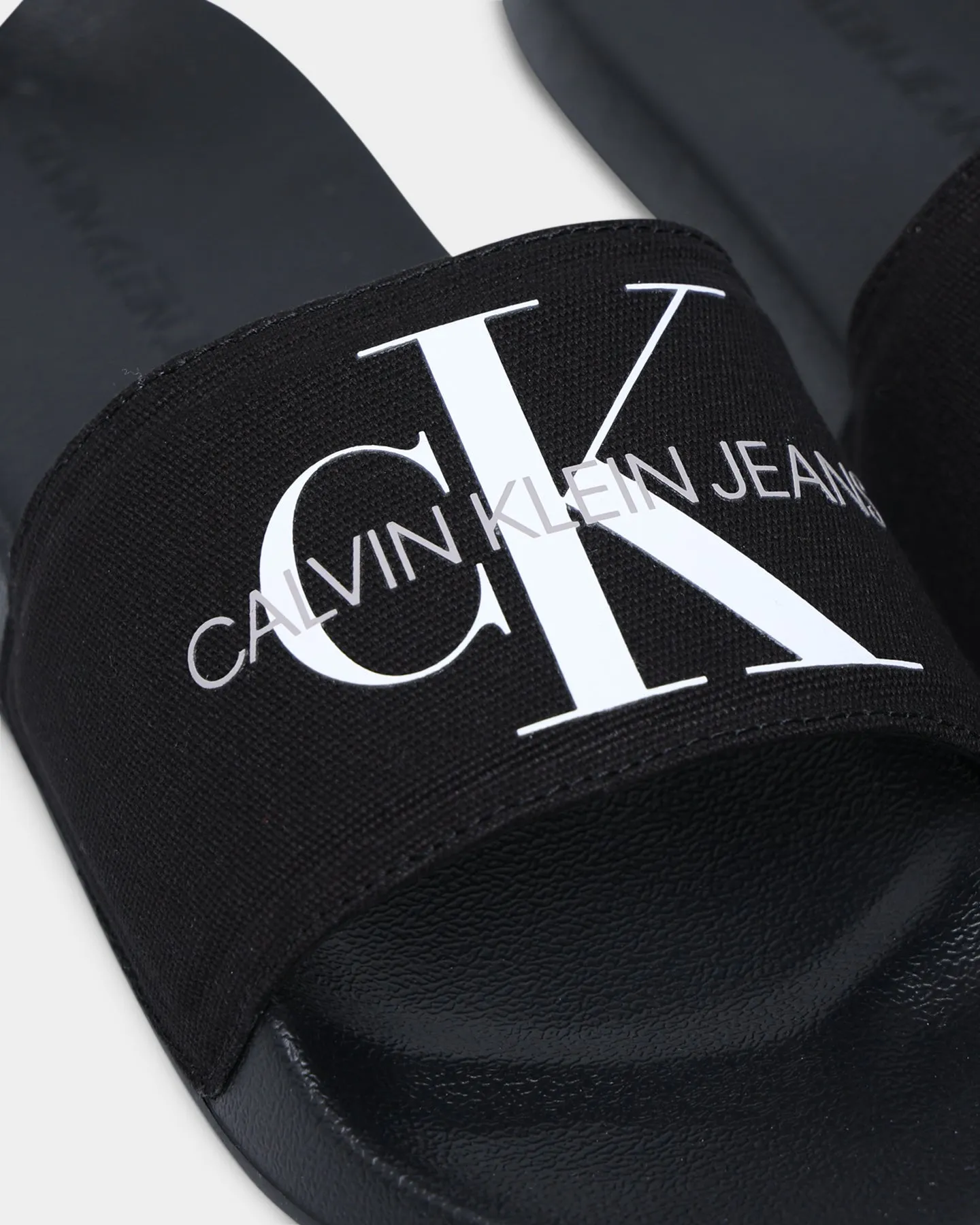 Calvin Klein Women's Monogram Slide Black