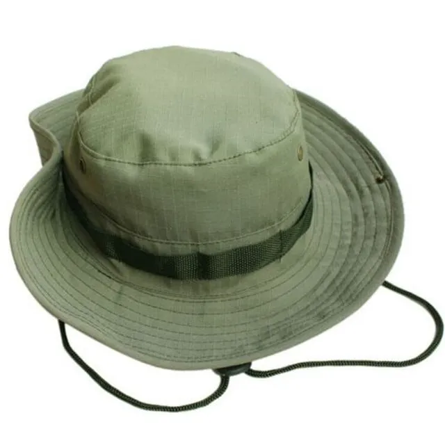 Camouflage Bucket Hats Wide Brim Sun Cap Ripstop Camo Fishing Hunting Hiking Men Safari Summer Jungle with String Boonie Hat