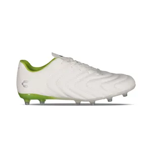 Charly Encore FG Soccer Cleats - White/Green