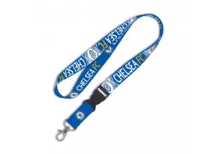 Chelsea FC WinCraft Sports Two Toned Blue White Buckle Keychain Lanyard