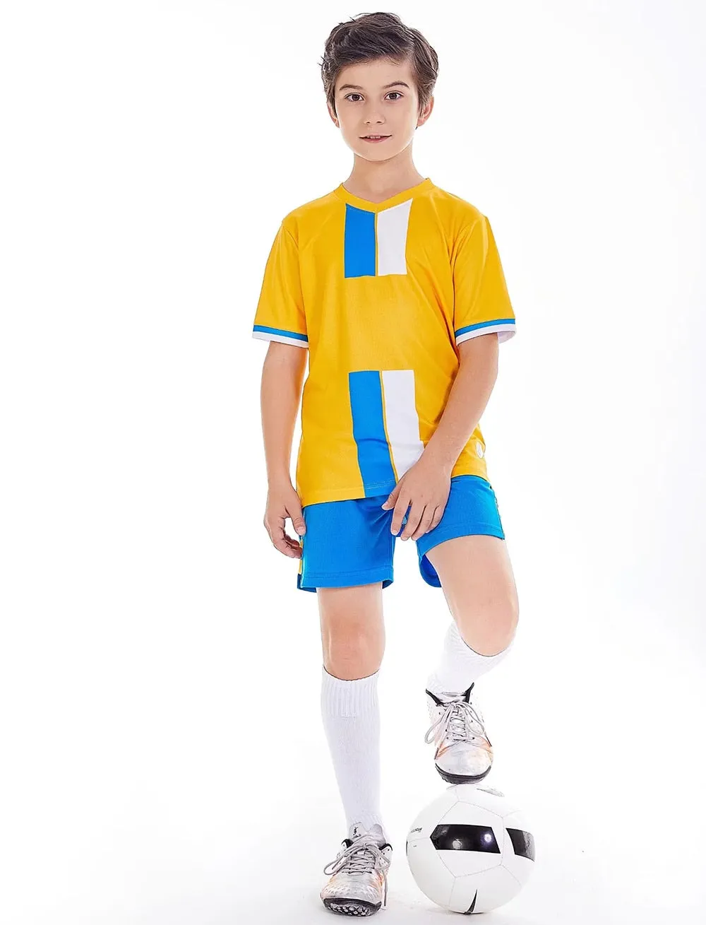 Children Boys Girls Football Jerseys set Mens boys Sportswear Training Uniform Football Jersey Suits  Team Uniforms Sets